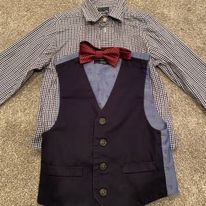Euc nautica sailboat vest, shirt and bow tie